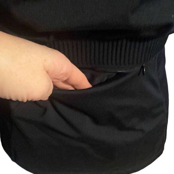 Fabletics Full Zip Long Sleeve Mock Neck Trinity Performance Jacket Black XS - Picture 2 of 8